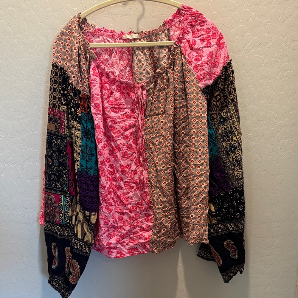 Bohemian Patchwork Women's Top - colorful